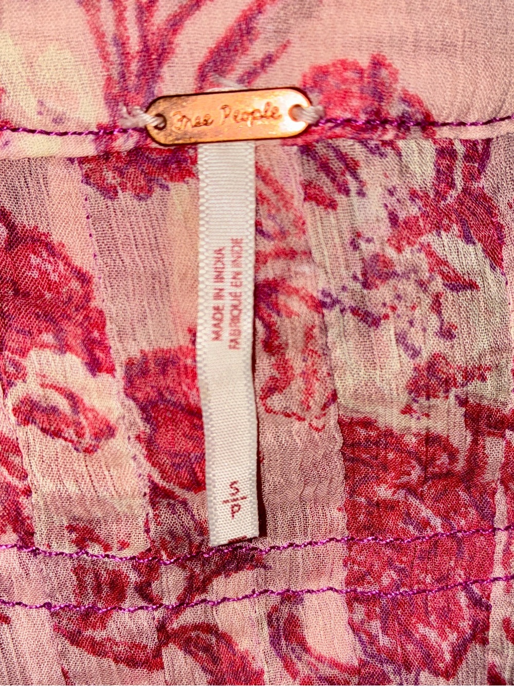 Free People Pink Floral Long Sleeve Maxi Dress - Picture 6 of 8